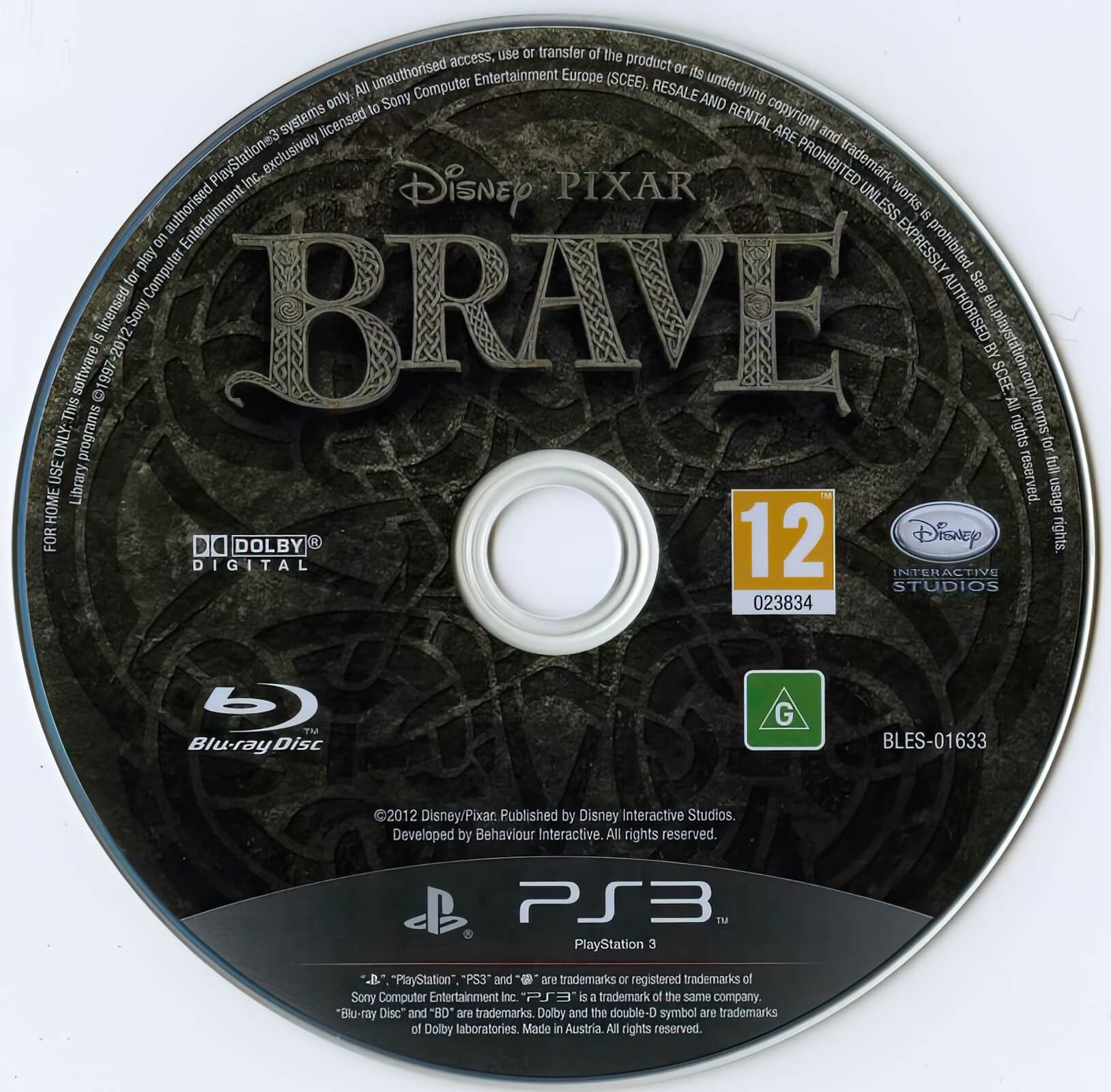Лицензионный диск Disney-Pixar Brave для PlayStation 3